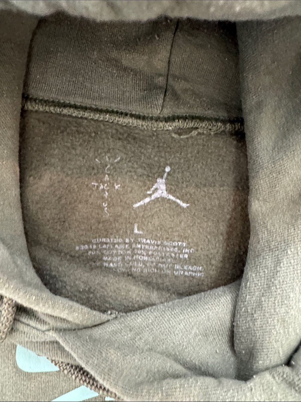 Travis Scott x Jordan Cactus Jack “Highest” Hoodie — Olive, Size L, FW19 - Picture 2 of 5